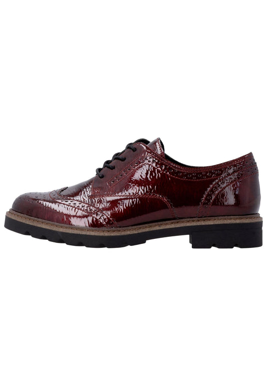 Remonte Halbschuhe Lederimitat Weinrot