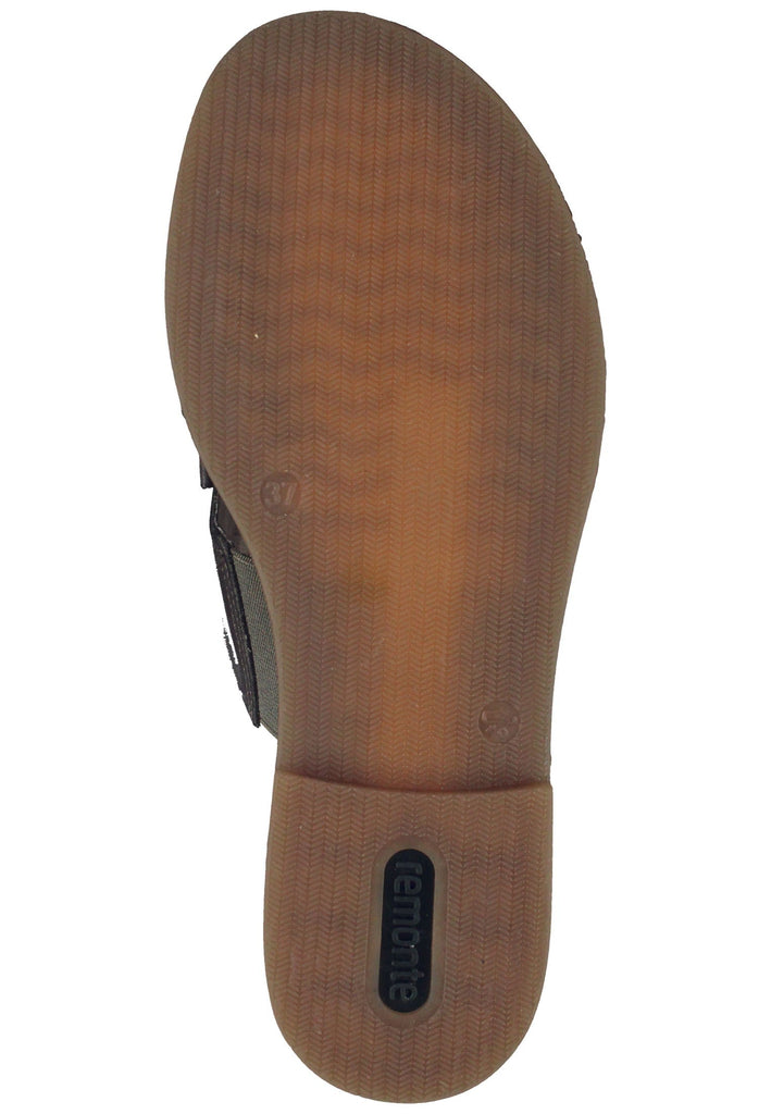 Remonte Pantoletten Glattleder Forest