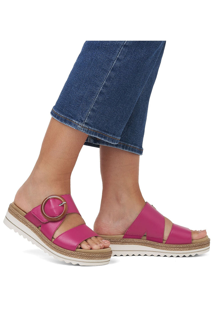 Remonte Pantoletten Glattleder Fuchsia