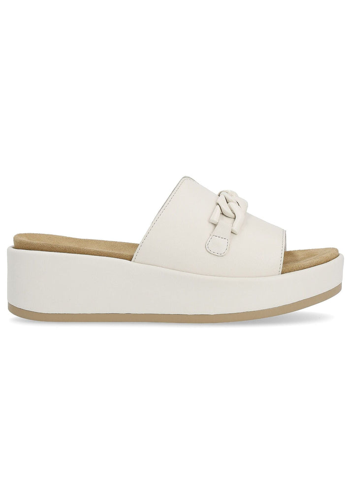 Remonte Pantoletten Glattleder Hellbeige