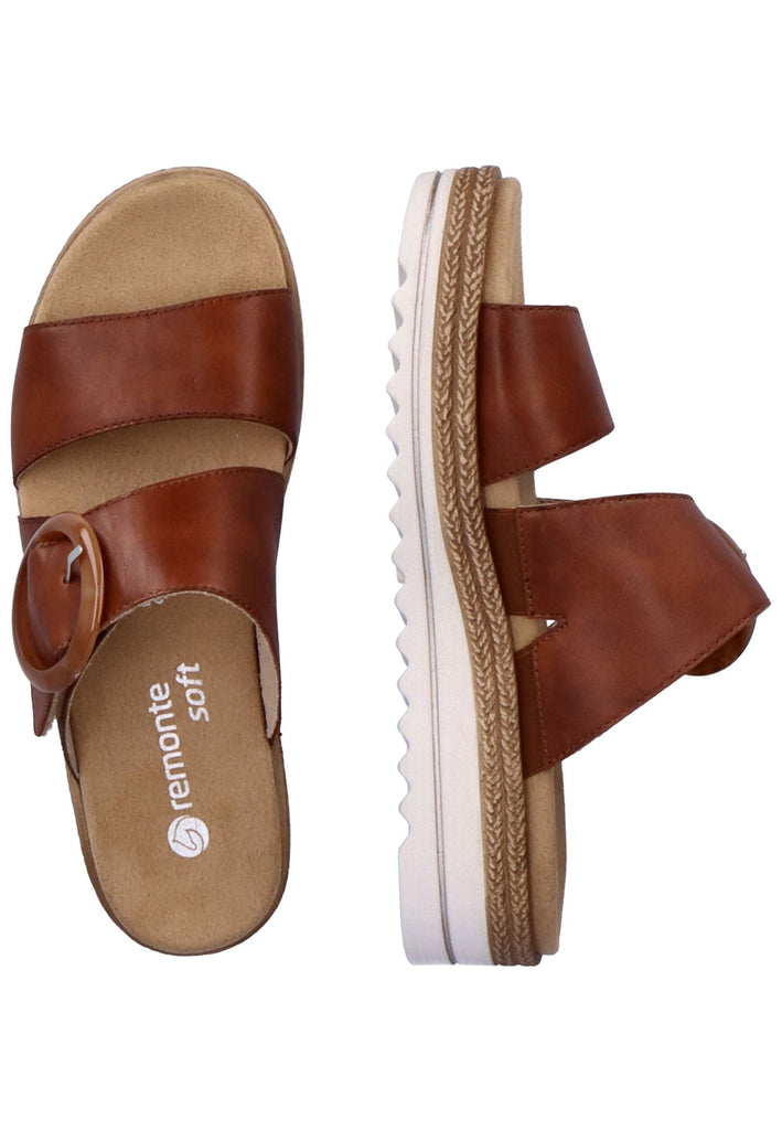 Remonte Pantoletten Glattleder Muskat