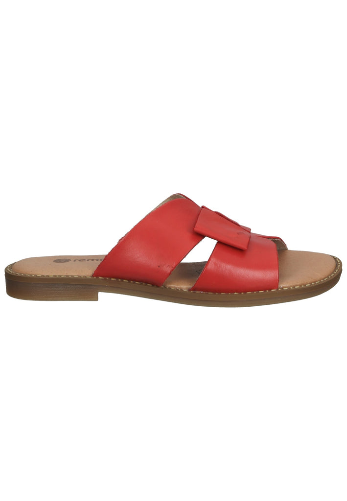 Remonte Pantoletten Glattleder Rot