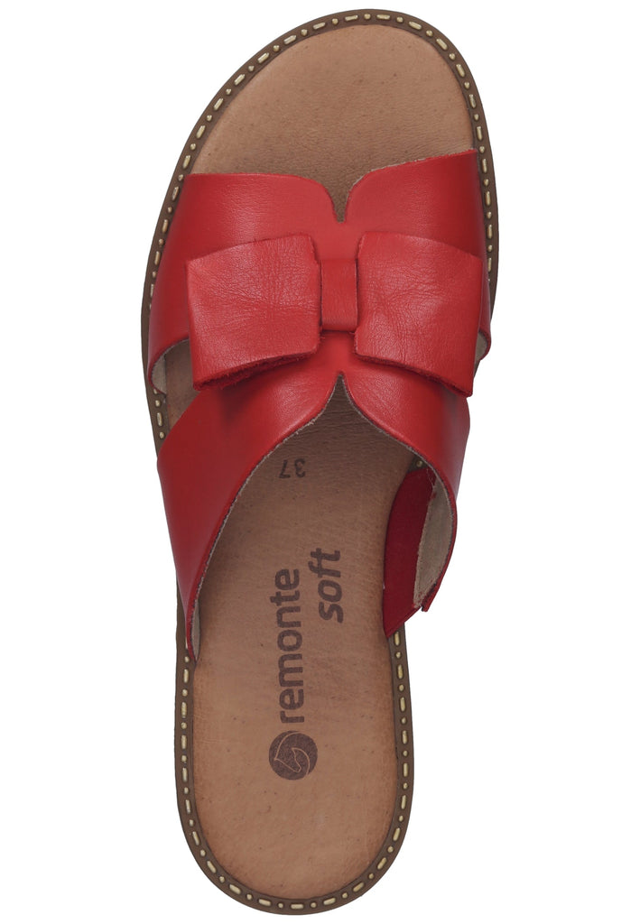 Remonte Pantoletten Glattleder Rot
