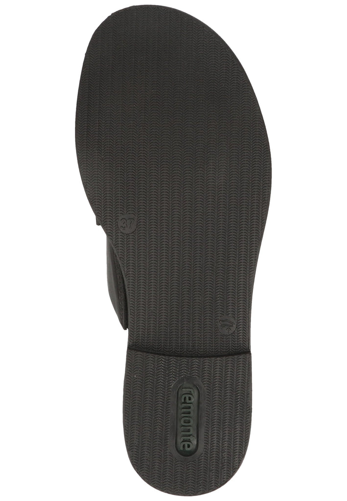 Remonte Pantoletten Glattleder Schwarz
