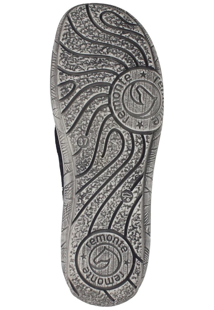 Remonte Pantoletten Glattleder Schwarz/Rot