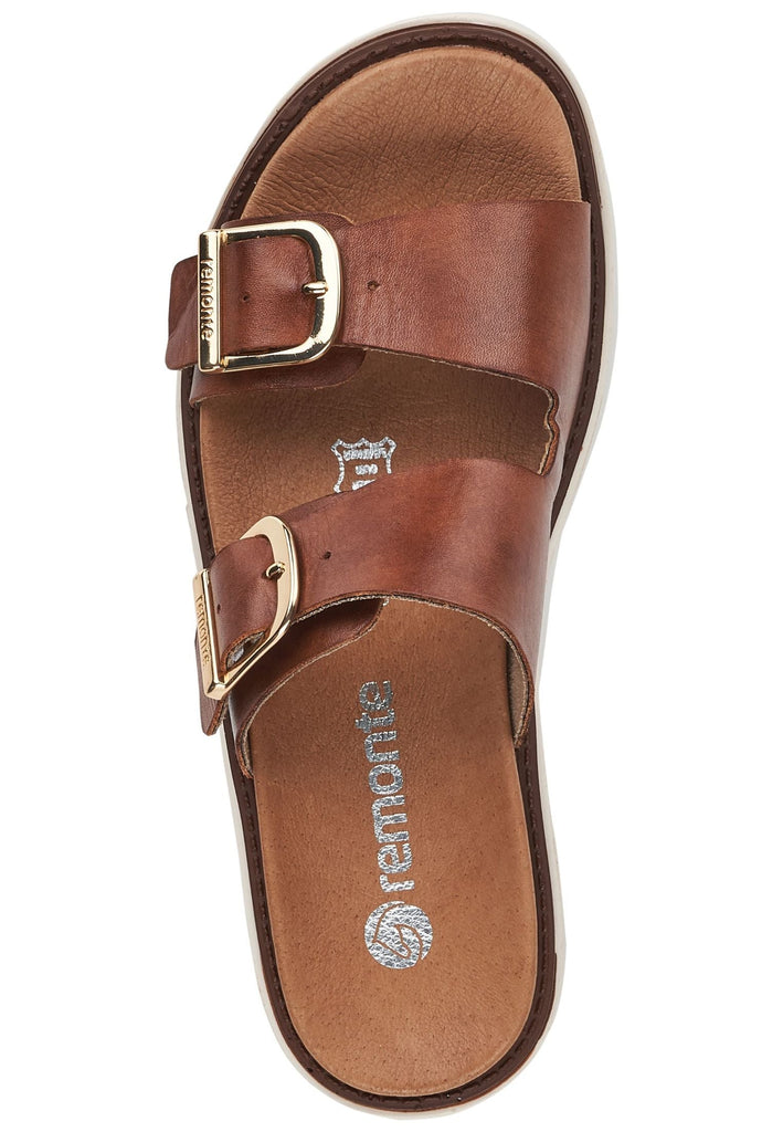 Remonte Pantoletten Leder Muskat