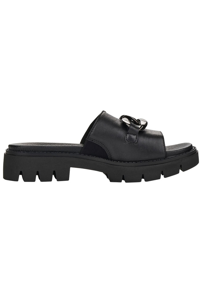 Remonte Pantoletten Leder Schwarz