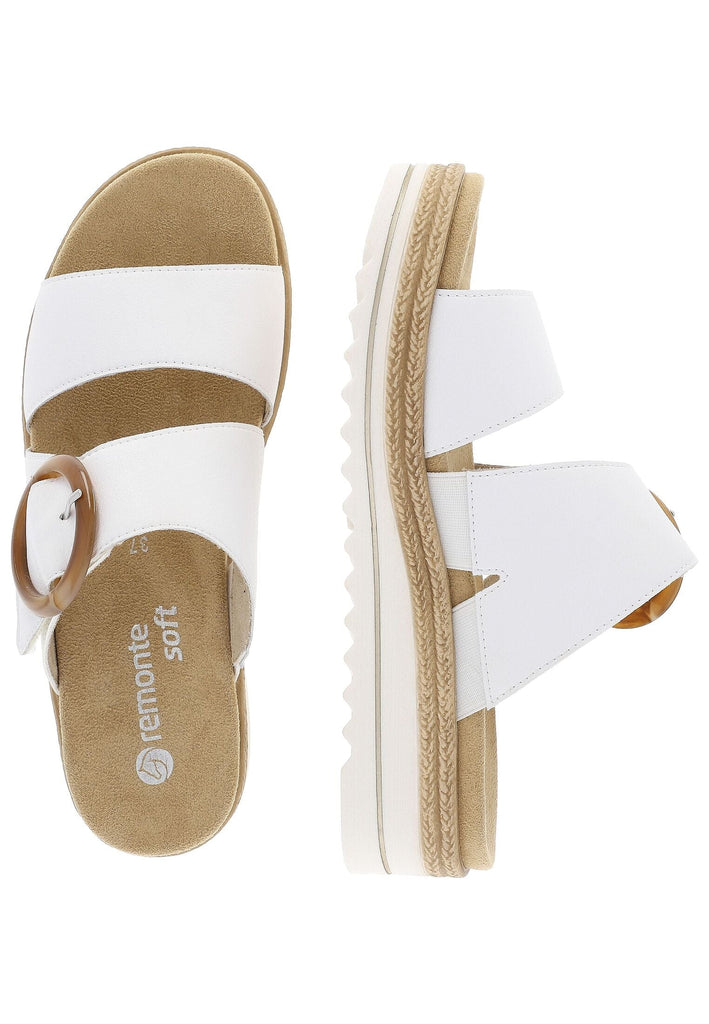 Remonte Pantoletten Leder Weiß