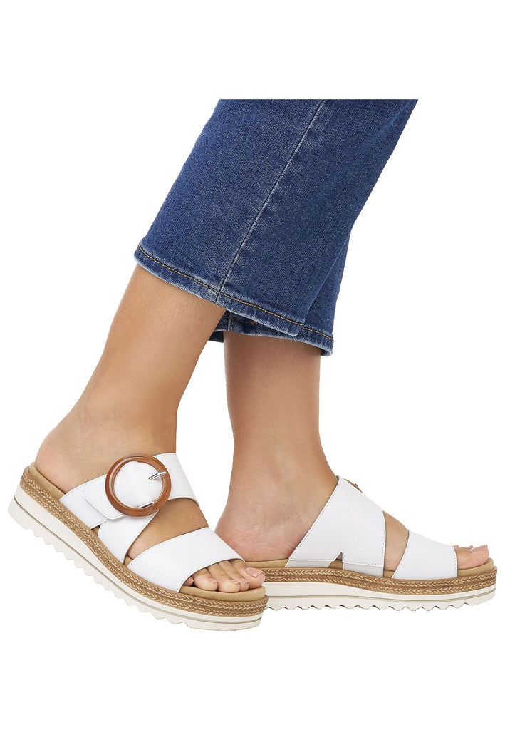 Remonte Pantoletten Leder Weiß