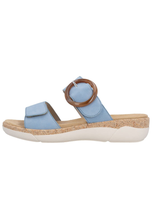 Remonte Pantoletten Lederimitat Aqua