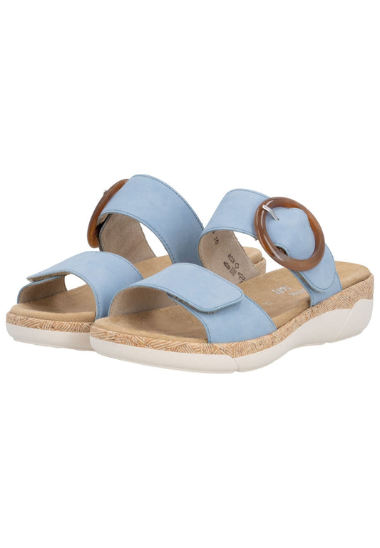 Remonte Pantoletten Lederimitat Aqua