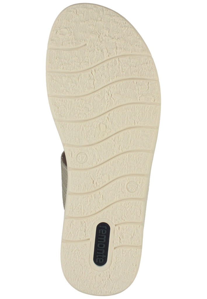 Remonte Pantoletten Lederimitat Grau