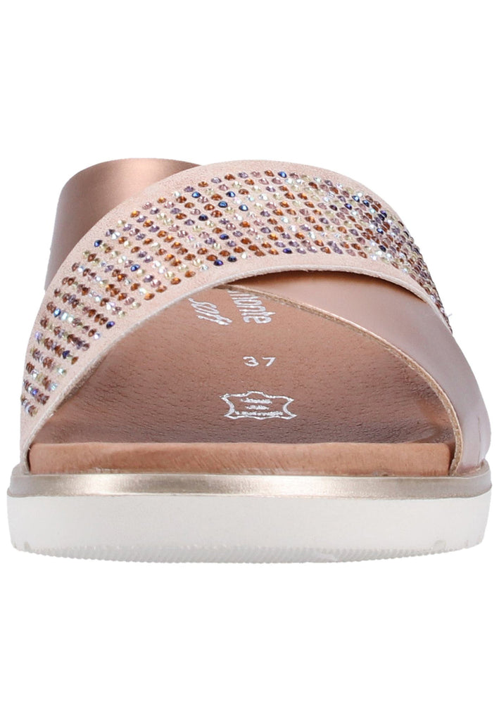 Remonte Pantoletten Lederimitat Rosegold