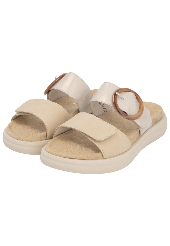 Remonte Pantoletten Lederimitat Tan