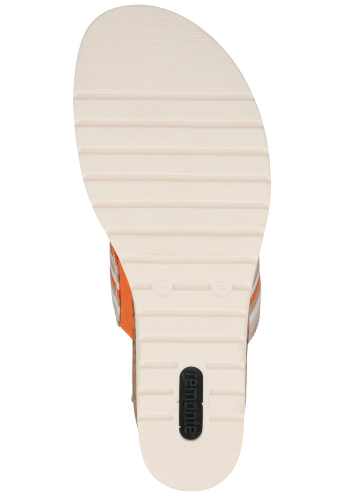 Remonte Pantoletten Lederimitat/Textil Orange