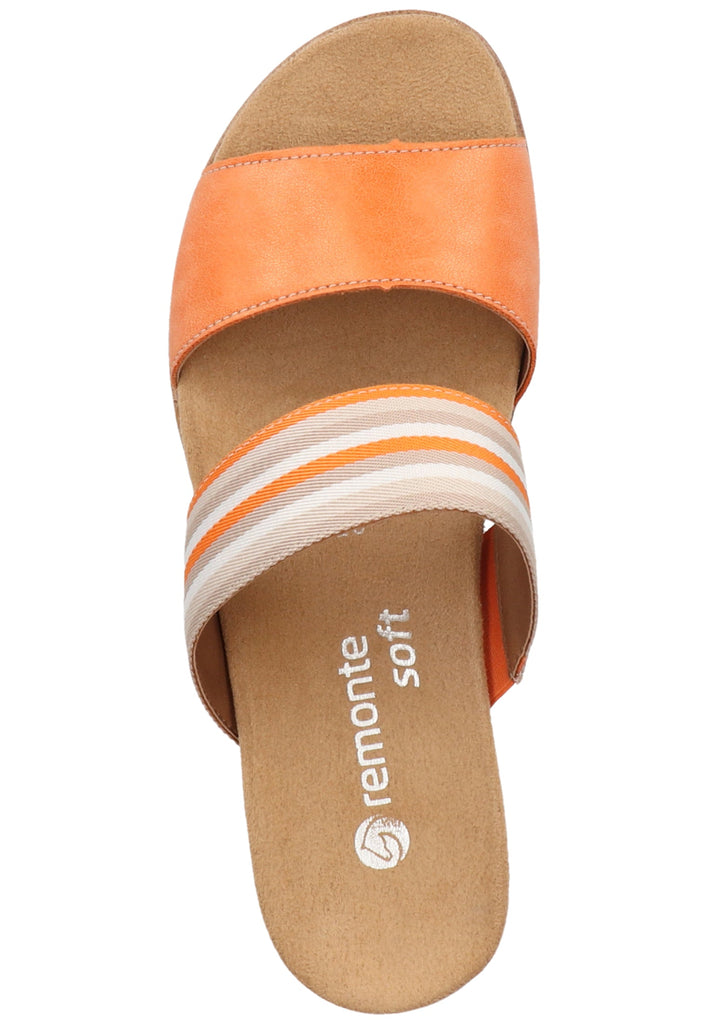 Remonte Pantoletten Lederimitat/Textil Orange
