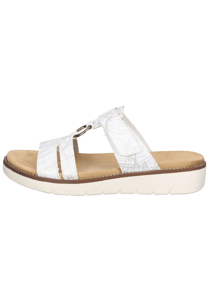 Remonte Pantoletten Lederimitat Weiß