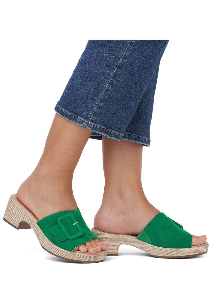 Remonte Pantoletten Veloursleder Apfel