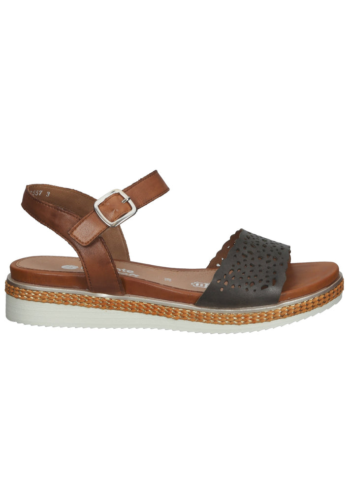 Remonte Sandalen Glattleder Braun/Grün