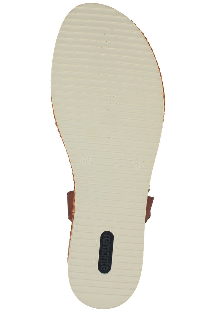 Remonte Sandalen Glattleder Braun/Grün