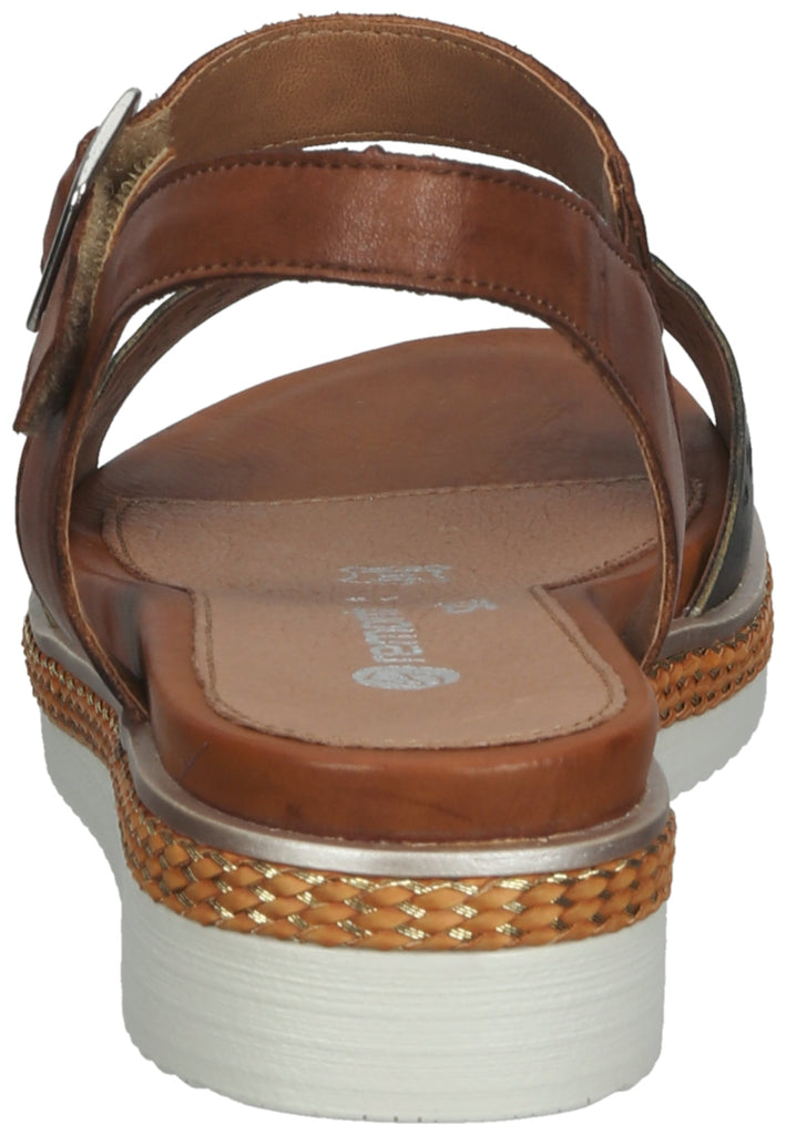 Remonte Sandalen Glattleder Braun/Grün