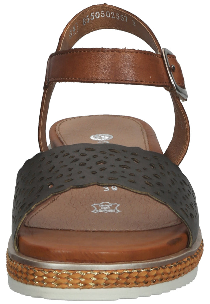 Remonte Sandalen Glattleder Braun/Grün