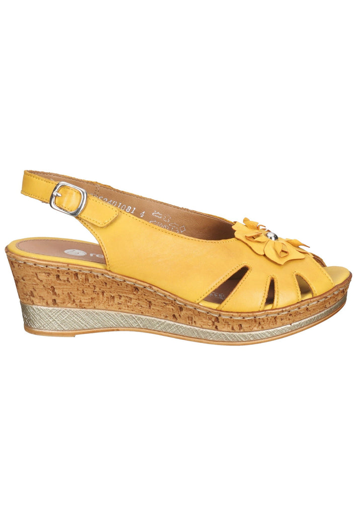 Remonte Sandalen Glattleder Gelb