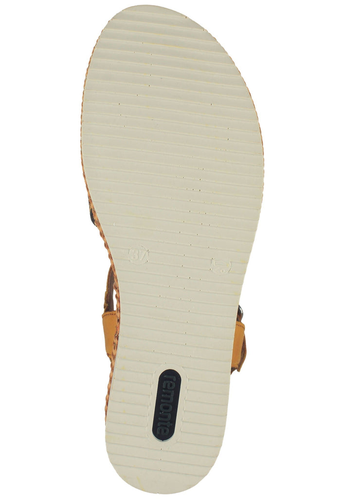 Remonte Sandalen Glattleder Gelb