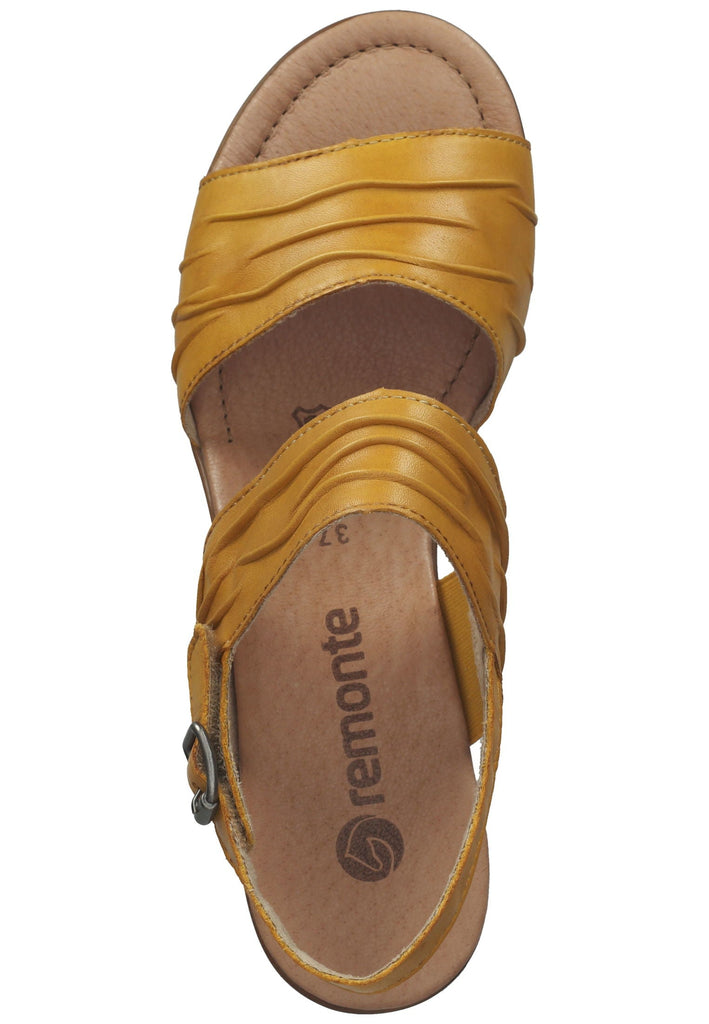 Remonte Sandalen Glattleder Gelb