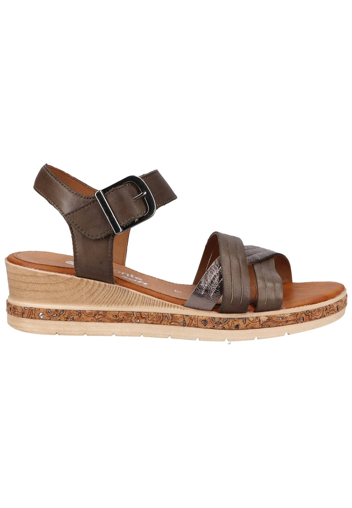 Remonte Sandalen Glattleder Grün