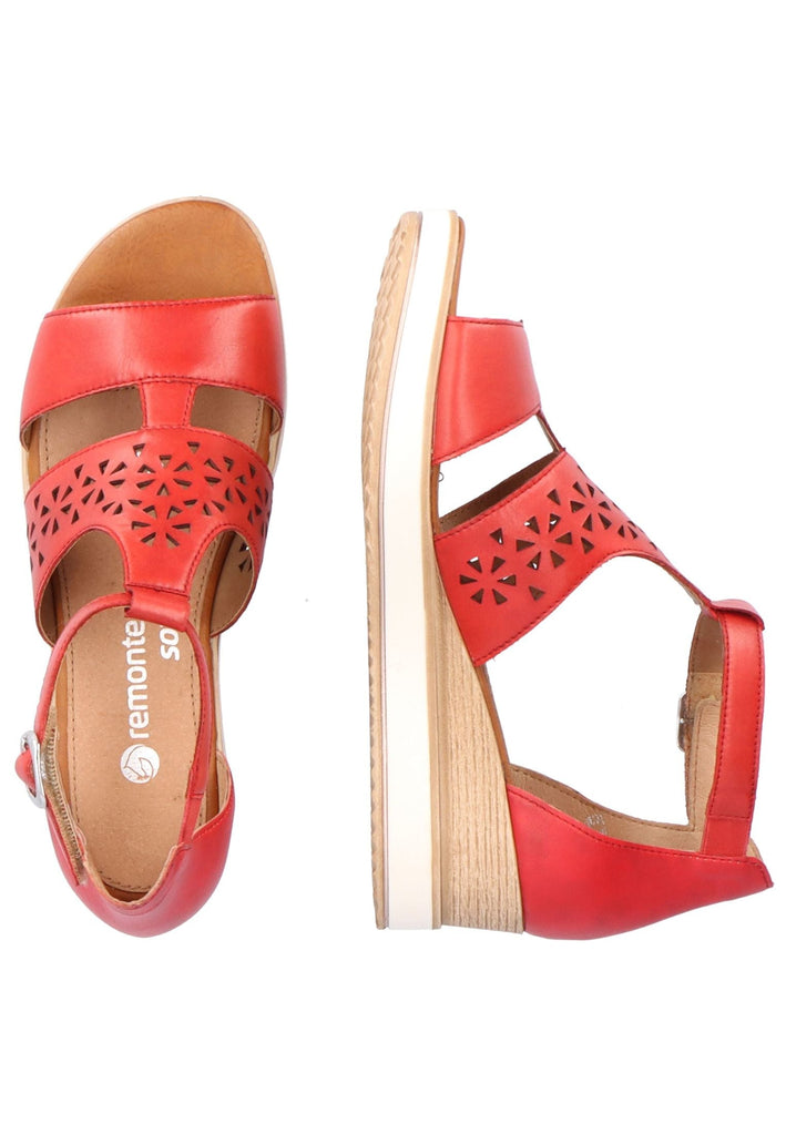 Remonte Sandalen Glattleder Rot