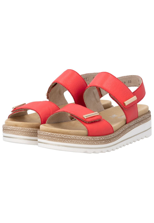 Remonte Sandalen Glattleder Rot