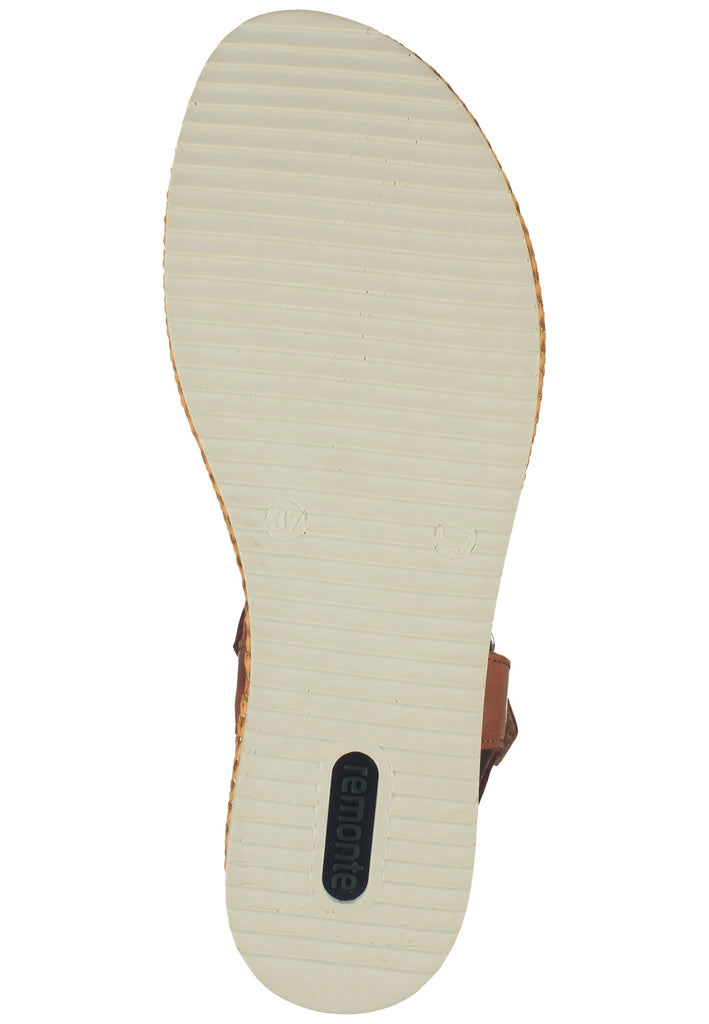 Remonte Sandalen Glattleder Rot/Braun