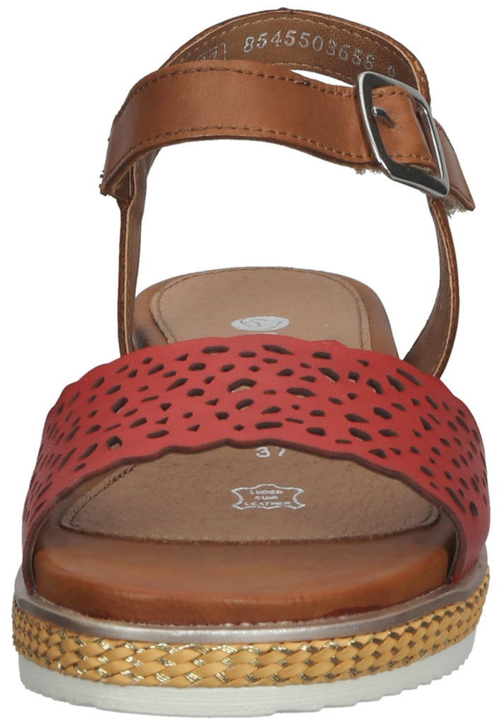 Remonte Sandalen Glattleder Rot/Braun