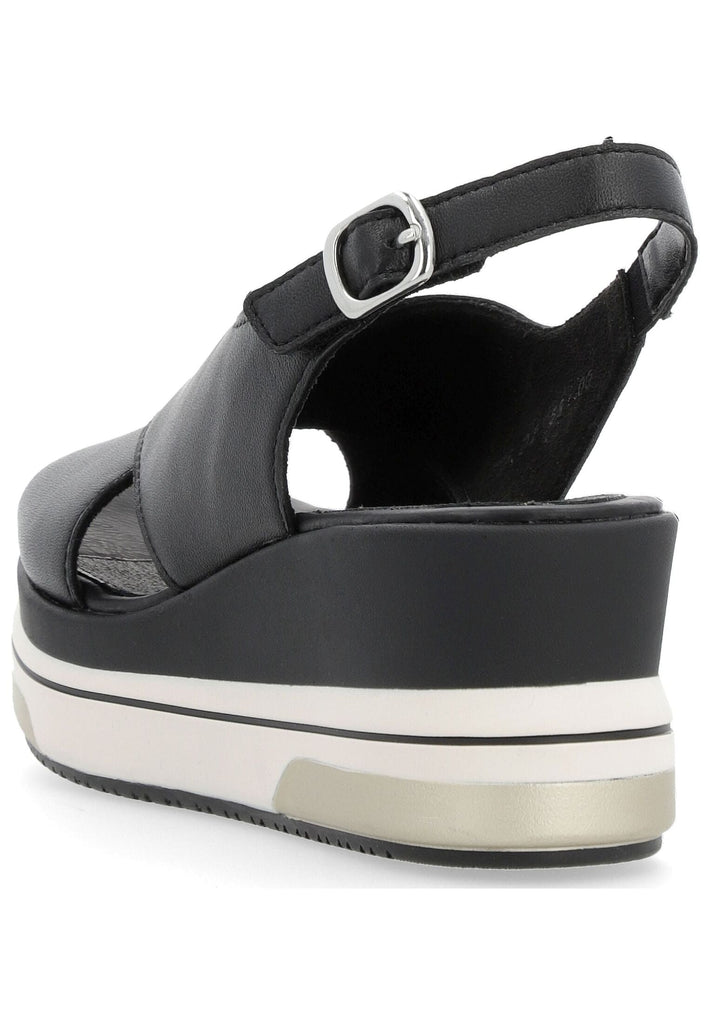 Remonte Sandalen Glattleder Schwarz