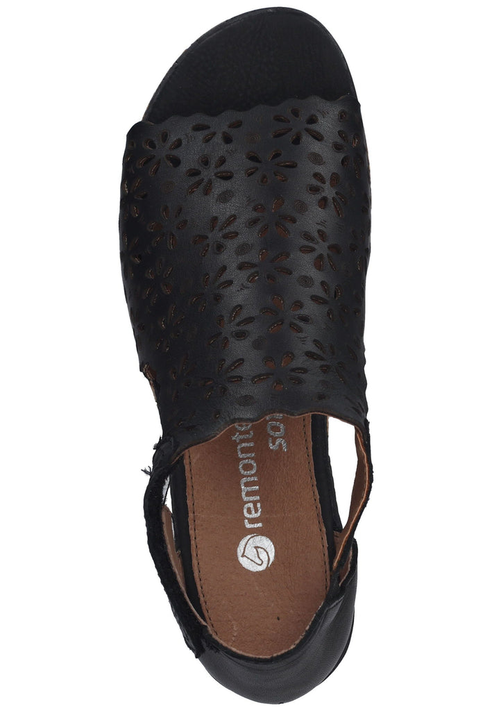 Remonte Sandalen Glattleder Schwarz