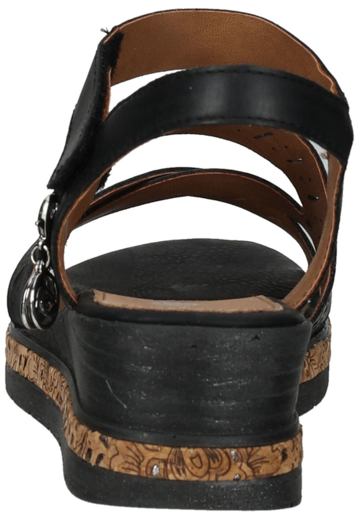 Remonte Sandalen Glattleder Schwarz