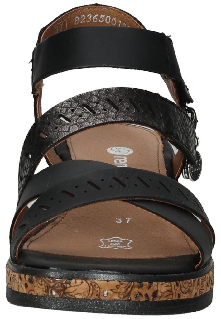 Remonte Sandalen Glattleder Schwarz