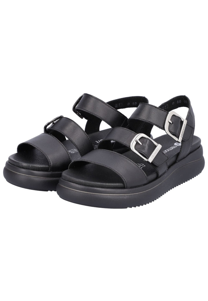 Remonte Sandalen Glattleder Schwarz