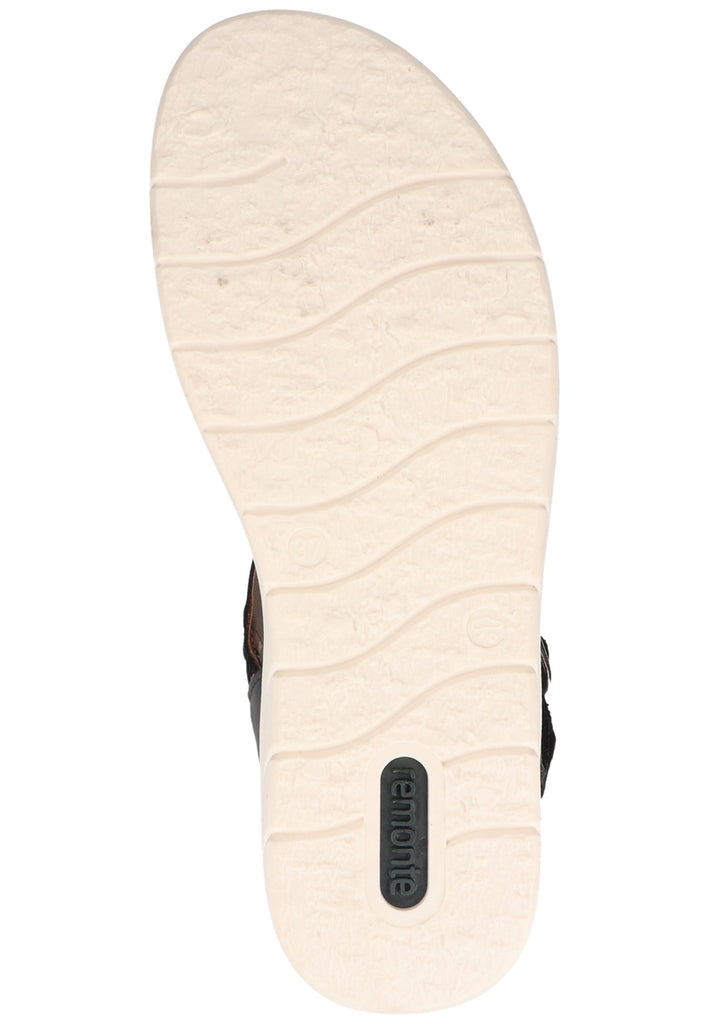 Remonte Sandalen Glattleder Schwarz