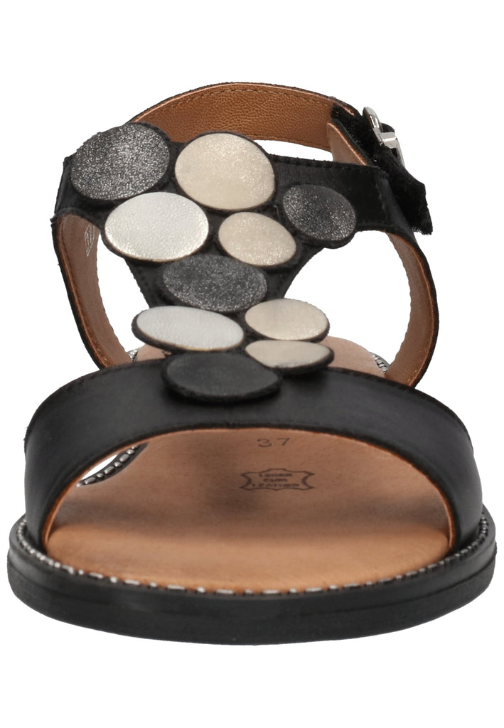 Remonte Sandalen Glattleder Schwarz/Grau