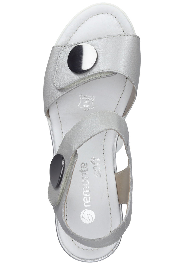 Remonte Sandalen Glattleder Silber