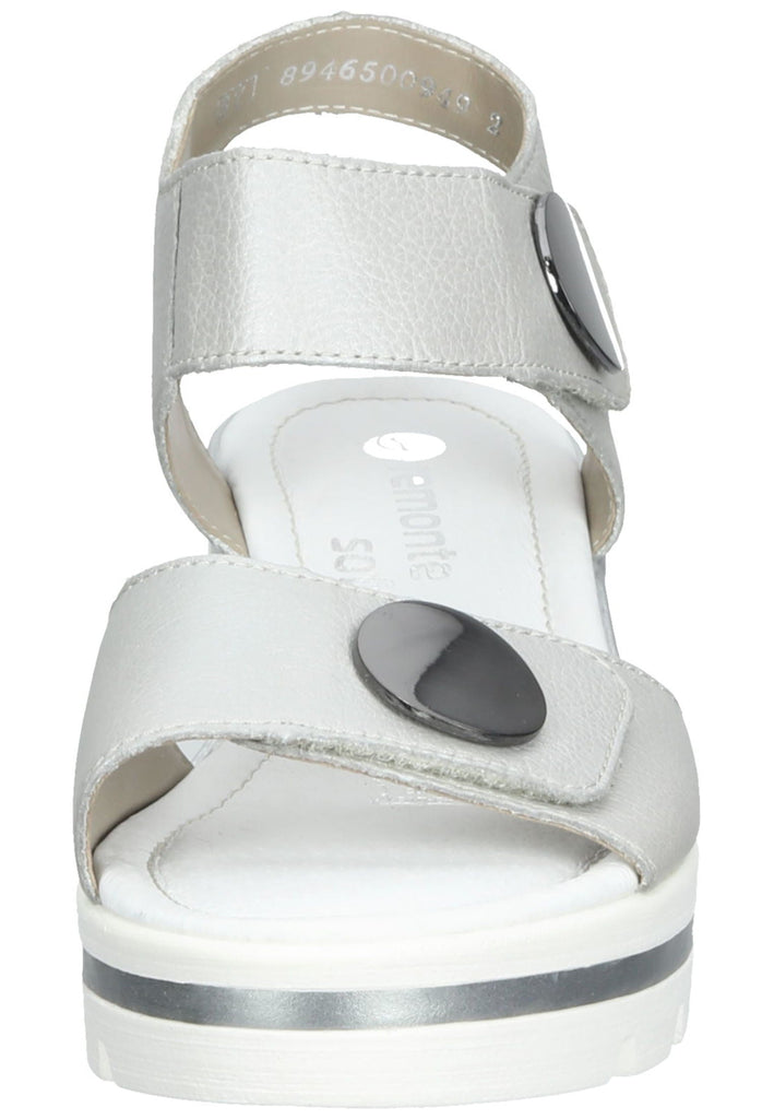 Remonte Sandalen Glattleder Silber