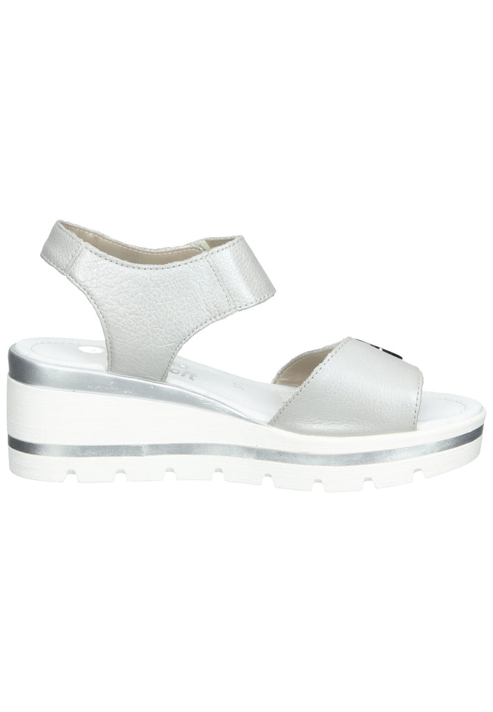 Remonte Sandalen Glattleder Silber