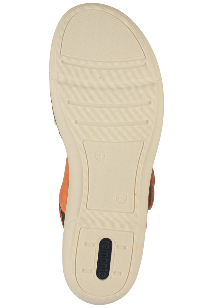 Remonte Sandalen Glattleder Weiß/Orange