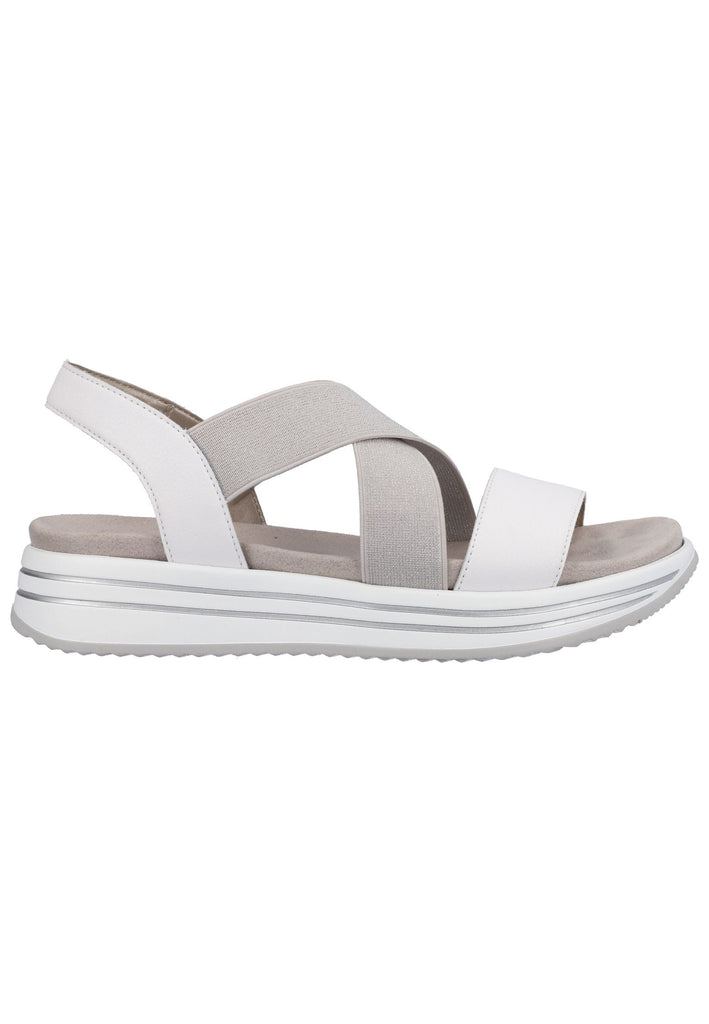 Remonte Sandalen Glattleder Weiß/Silber