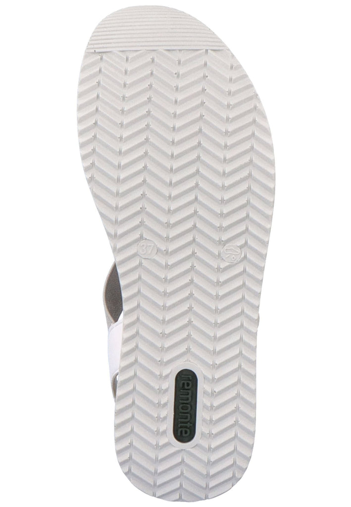 Remonte Sandalen Glattleder Weiß/Silber