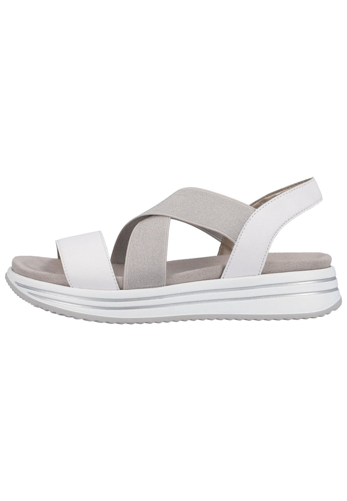 Remonte Sandalen Glattleder Weiß/Silber