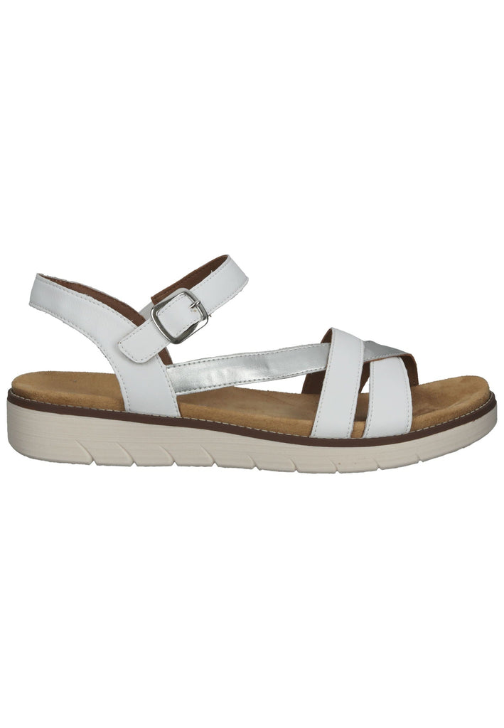 Remonte Sandalen Glattleder Weiß/Silber