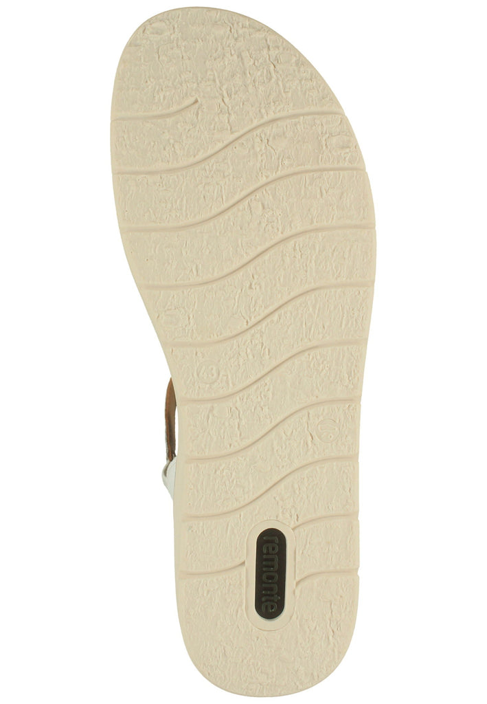 Remonte Sandalen Glattleder Weiß/Silber